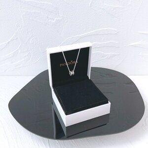 Pandora Sterling Silver Round Halo Necklace